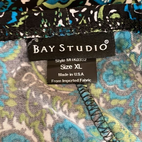 PAISLEY FLORAL GATHERED SKIRT, XL - Picture 6 of 8